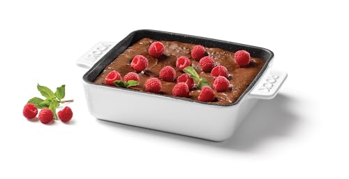 Starfrit 034390-004-0000 The Rock 9" x 9" Ceramic Baking Dish, White