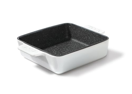 Starfrit 034390-004-0000 The Rock 9" x 9" Ceramic Baking Dish, White