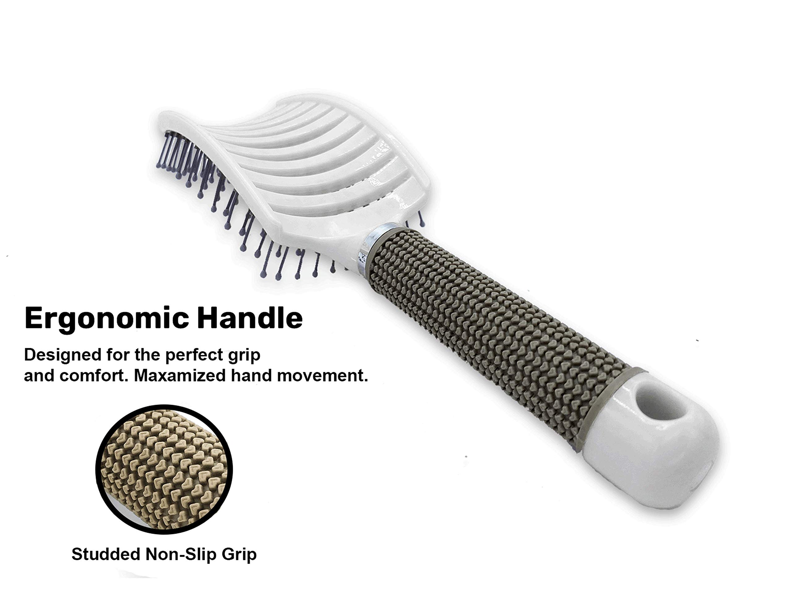 Curved Vented Hair Brush,Vent Brush, Styling for Thick Long Hair, Detangling Massage Brush for Women or Men, Fast Drying Blow Dryer Brush Wet/Dry