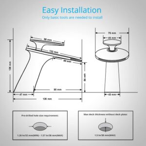 Wovier Brushed Nickel Waterfall Bathroom Sink Faucet,Single Handle Single Hole Brass Lavatory Vanity Faucet,Slanted Body Basin Mixer Tap with Supply Hose