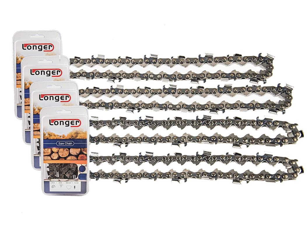 Jeremywell 12 Inch R44 Chainsaw Chain Blade 44 Drive Links 3/8" LP Pitch 0.043'' Gauge Fits Echo Husqvarna Stihl 3610 005 0044 90PX044G 90PX44CQ (4 PACK)