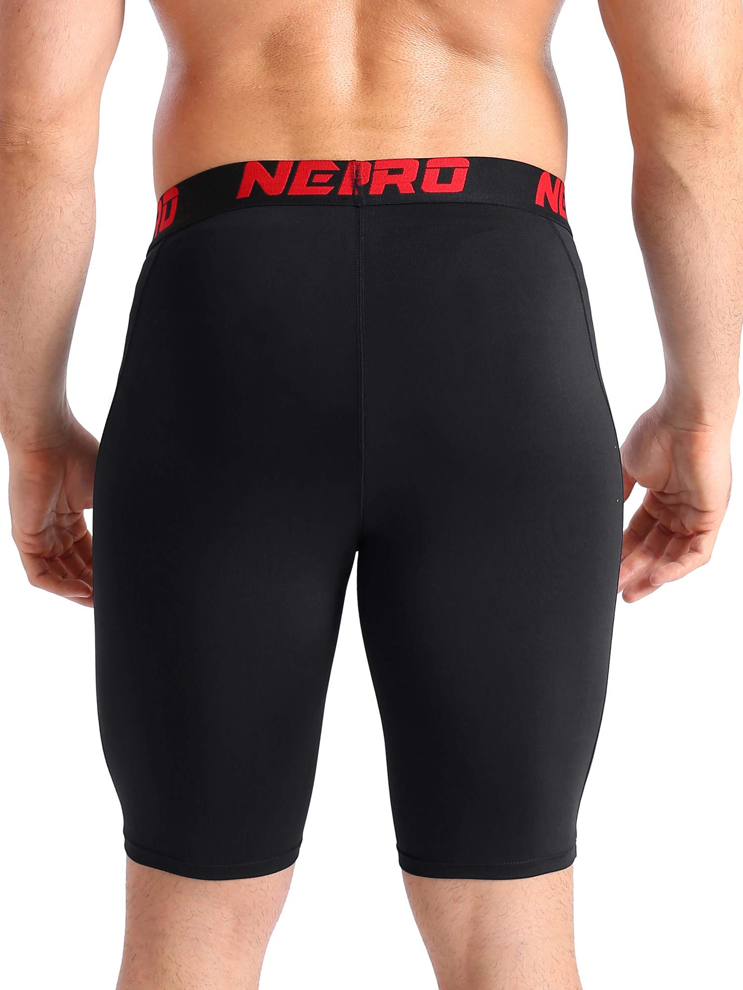 NELEUS Men's Compression Shorts with Pockets 3 Pack,6064,Black/Black/Black,US L,EU XL