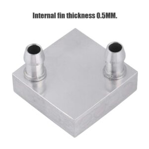 Computer Water Cooling Head, 40x40mm Water Cooling Aluminum Block for CPU Radiator Liquid Water Heatsink Cooler Internal Fin Thickness Only 0.5MM