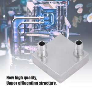 Computer Water Cooling Head, 40x40mm Water Cooling Aluminum Block for CPU Radiator Liquid Water Heatsink Cooler Internal Fin Thickness Only 0.5MM