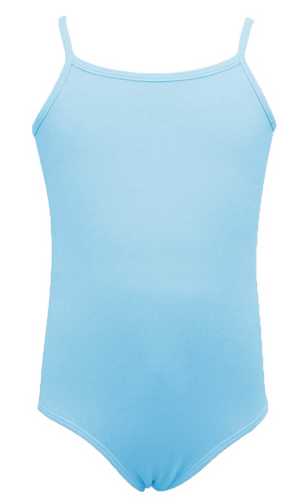 Dancina Girls Leotard Camisole - Body Suit for Gymnastics Training 4 Light Blue