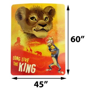 Disney The Lion King Kids Fleece Blanket & Throw, Super Soft, Warm, Breathable Fabric Comfortable Nap Mat, 45 x 60 inch Collectible Throw Ideal for Newborns, Toddlers, Babies, Children