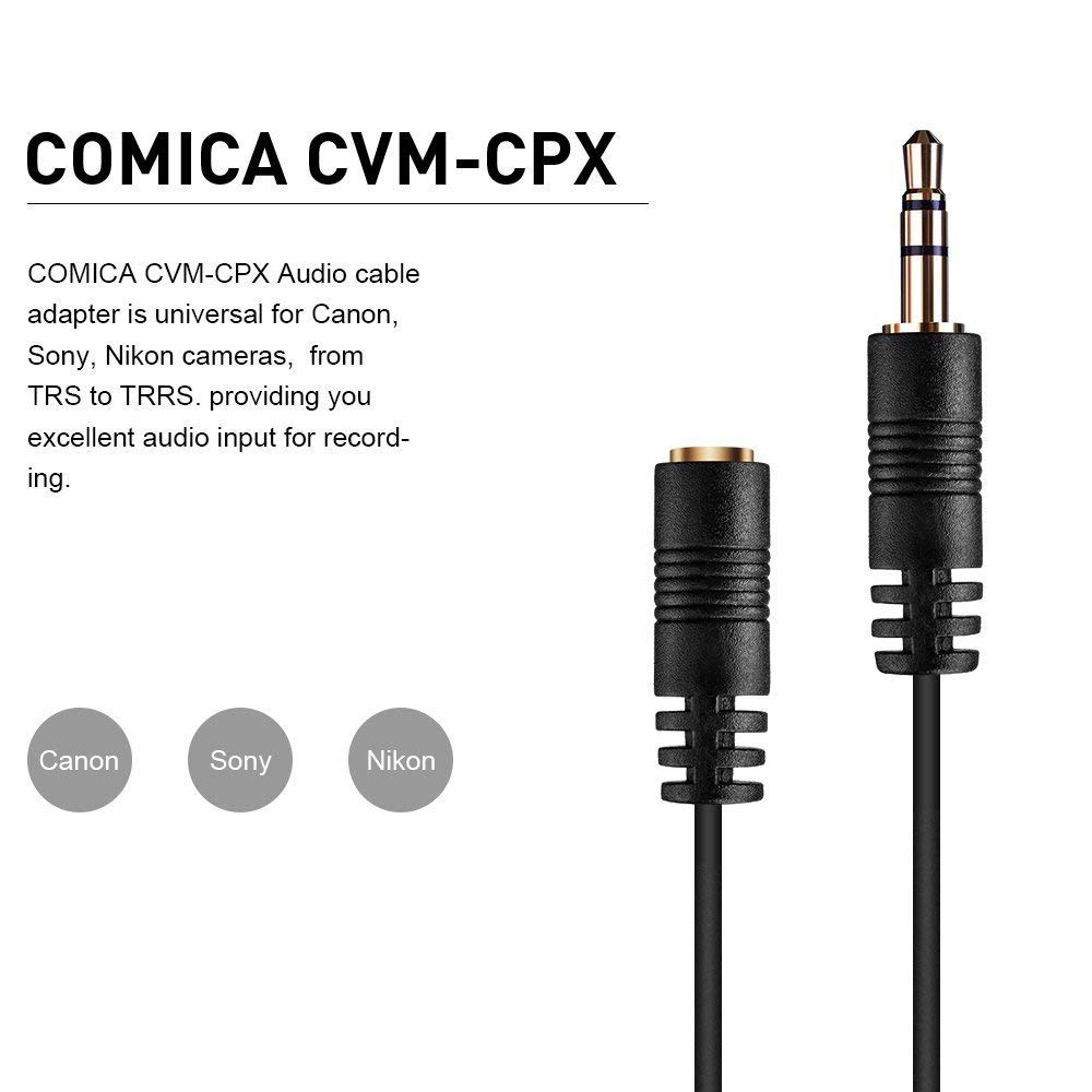 Comica CVM-CPX 3.5mm TRRS to TRS Adapter for Canon, Nikon Cameras