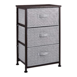 amazon basics fabric 3-drawer storage organizer unit for closet, bronze