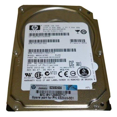 518011-001 HP-Compaq 146 GB 10K RPM Form Factor 2.5 Inches Hot Sw (Renewed)