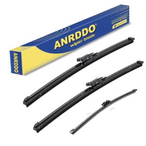 3 wipers replacement for ford explorer 2011-2018 original equipment front and rear windshield wiper blades set 26"+22"+11" (set of 3) pinch tab