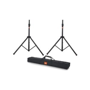 jbl bags standard speaker stand set with adjustable height and dual diameter pole; includes (2) speaker stands and carry bag (jblspkstmaset), black