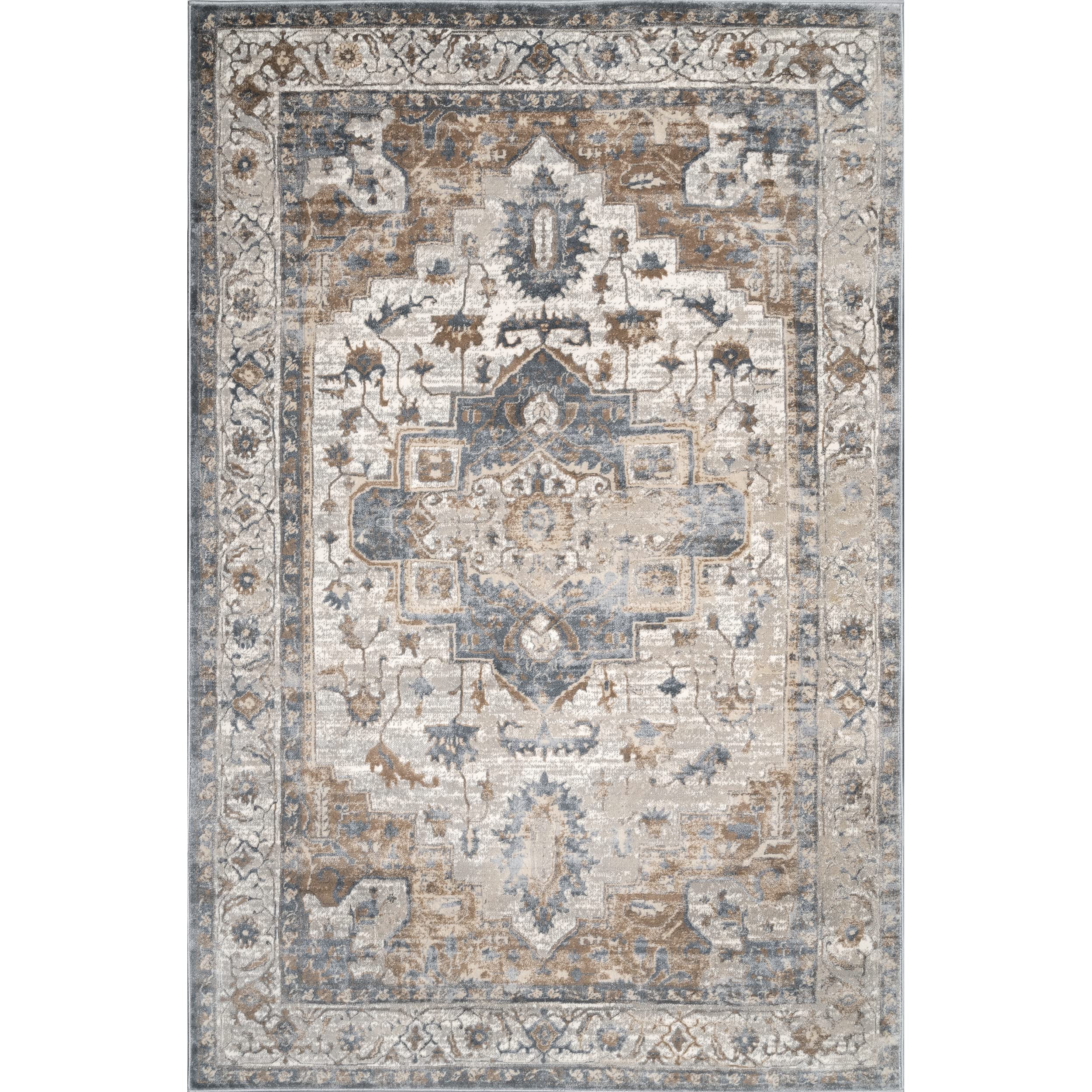 nuLOOM Sian Persian Vintage Medallion Area Rug, 5x8, Beige