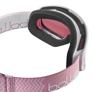 Bolle Sierra White Pink Shiny/Vermillon Gun Cat.2 | Small-Medium - Snow Goggles Feminine-Adult