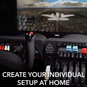 Honeycomb Bravo Flight Simulator Throttle Quadrant - Trim, Gear, Flaps, Autopilot, Radio Switch Panel - 6 Interchangeable Levers – Desk Clamps Included - Programmable Functions – USB-C Cable Included