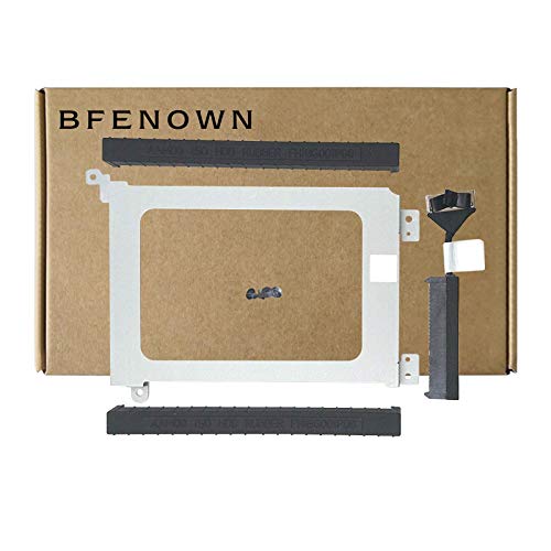 Bfenown HDD Hard Disk Drive Bracket Caddy 3FDY3 with Grommet Rubber Rail 3XYT5 and HDD Connector Cable XDYGX for Dell XPS 15 9550 9570 9650 7590 9560 Precision 5510 5520 5530 5540 (4 Screws Included)