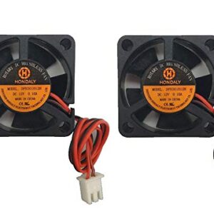 30mm 3010 30x30x10mm 1.2in. fan 12V DC Brushless Long Life Dual Ball Bearing Cooling Fan for 3D Printer,Computer or Other Small Appliances Series Repair Replacement 2Pin UL Certified (2packs 10000RPM)