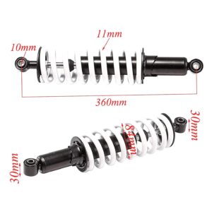 ZXTDR 2PCS 360mm 14'' Rear Back Shock Absorbers Suspension for ATV Quad Buggy