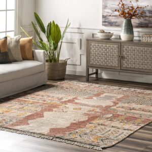 nuloom hermina southwestern tasseled area rug, 8x10, multi