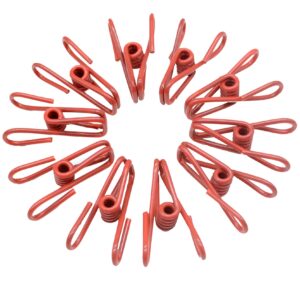 30 pcs 2 inch red chip clips, pvc coating high elasticity strength clothes pins, food clips and bag clips