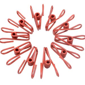 30 Pcs 2 Inch Red Chip Clips, PVC Coating High Elasticity Strength Clothes Pins, Food Clips and Bag Clips