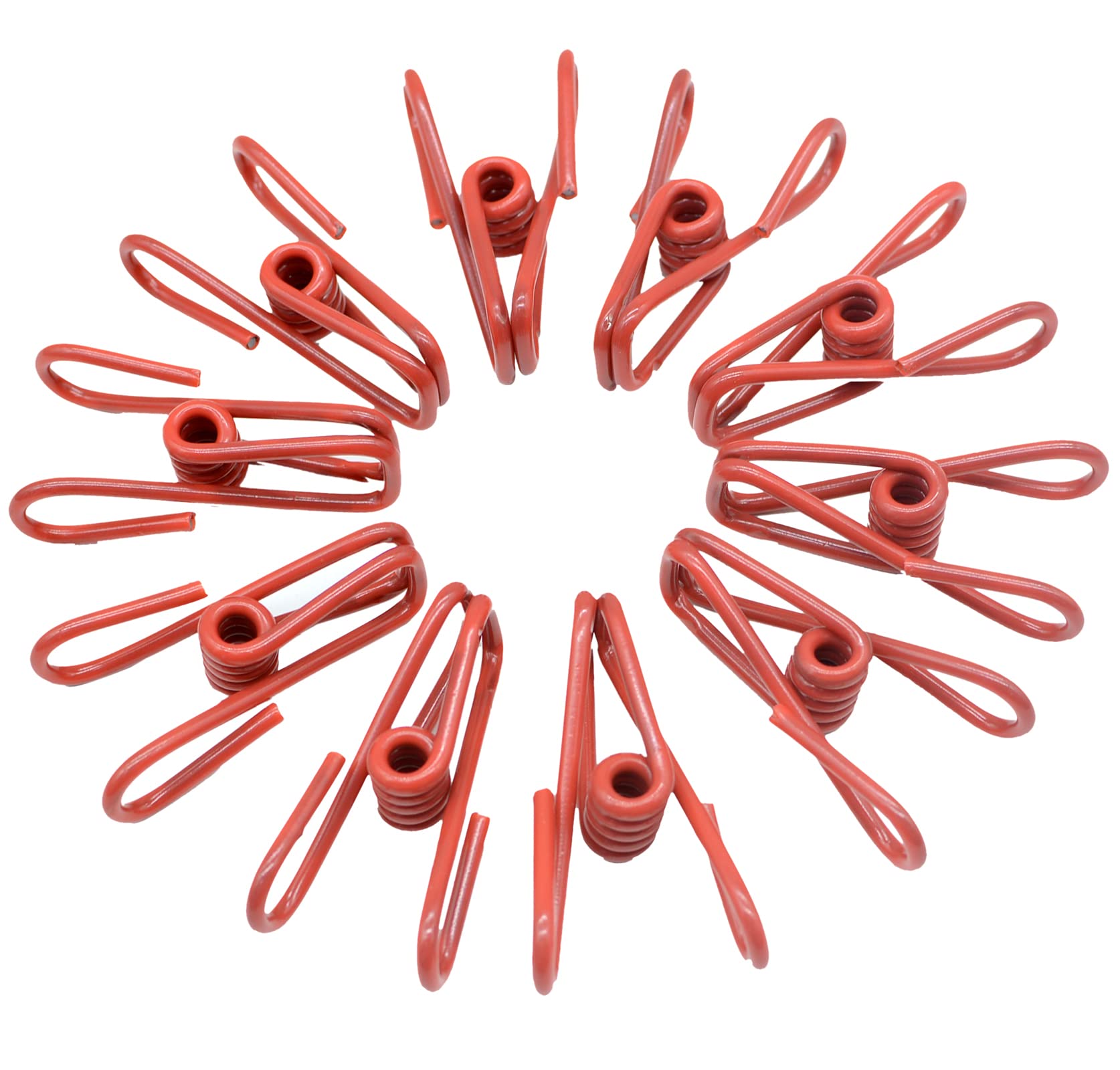 30 Pcs 2 Inch Red Chip Clips, PVC Coating High Elasticity Strength Clothes Pins, Food Clips and Bag Clips