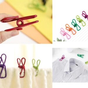 30 Pcs 2 Inch Red Chip Clips, PVC Coating High Elasticity Strength Clothes Pins, Food Clips and Bag Clips