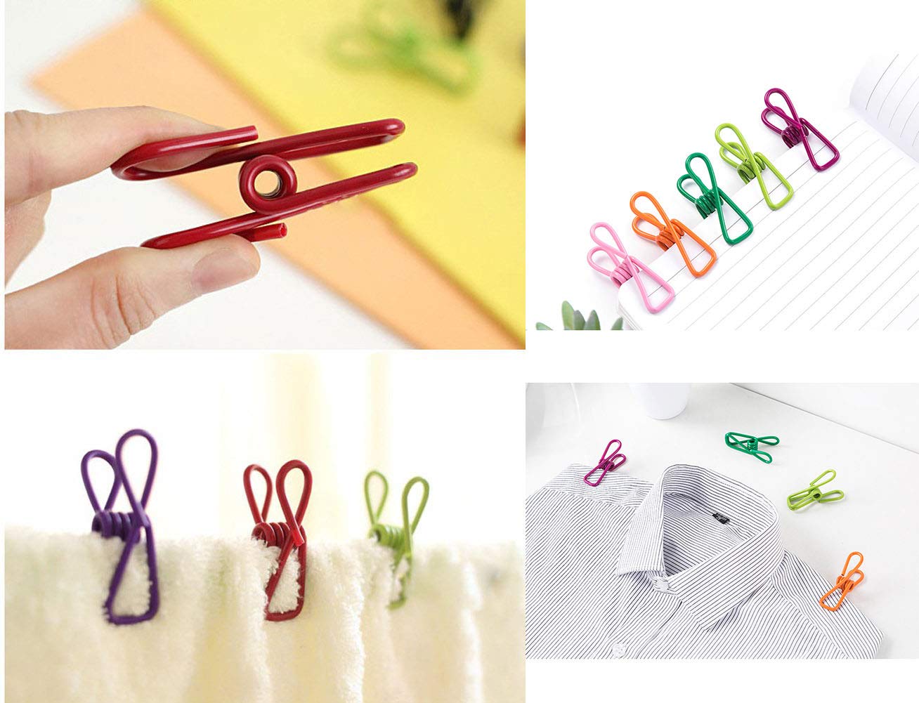 30 Pcs 2 Inch Red Chip Clips, PVC Coating High Elasticity Strength Clothes Pins, Food Clips and Bag Clips