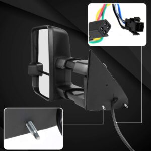 Autozensation Compatible with GMC C/K 1988-1998, 92-99 Yukon Suburban, Led Smoke Signal Power + Heated Towing Side Mirrors