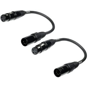 CNCESS CESS-017 XLR5M to XLR3F, 3 Pin XLR Female to 5 Pin XLR Male Audio Cable for Microphone, 2 Pack