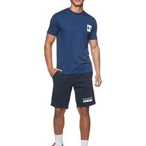 Under Armour Baseline Fleece Basketball Short, Black (001)/White, Medium