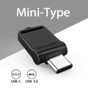 Aiibe 128 GB USB C Flash Drive Dual Drive USB Type-C Thumb Drive 128GB 128G USB-C Drive - Black