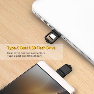 Aiibe 128 GB USB C Flash Drive Dual Drive USB Type-C Thumb Drive 128GB 128G USB-C Drive - Black