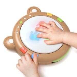 tumama baby musical electronic toy with lights & sounds, babies light up drum toys for early hand development, gift for infants, toddlers, boys, girls