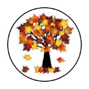 special pack 48 fall tree leaves autumn envelope seals labels stickers 1.2" round #cuas