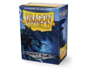 dragon shield art10042 classic standard size sleeves 100pk-night blue, multicoloured