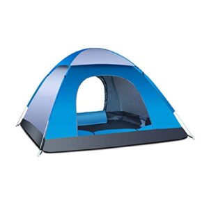 instant pop up camping tent waterproof 3-4 person camping tent, quick set up, outdoor hiking backpacking tent shelter (b)