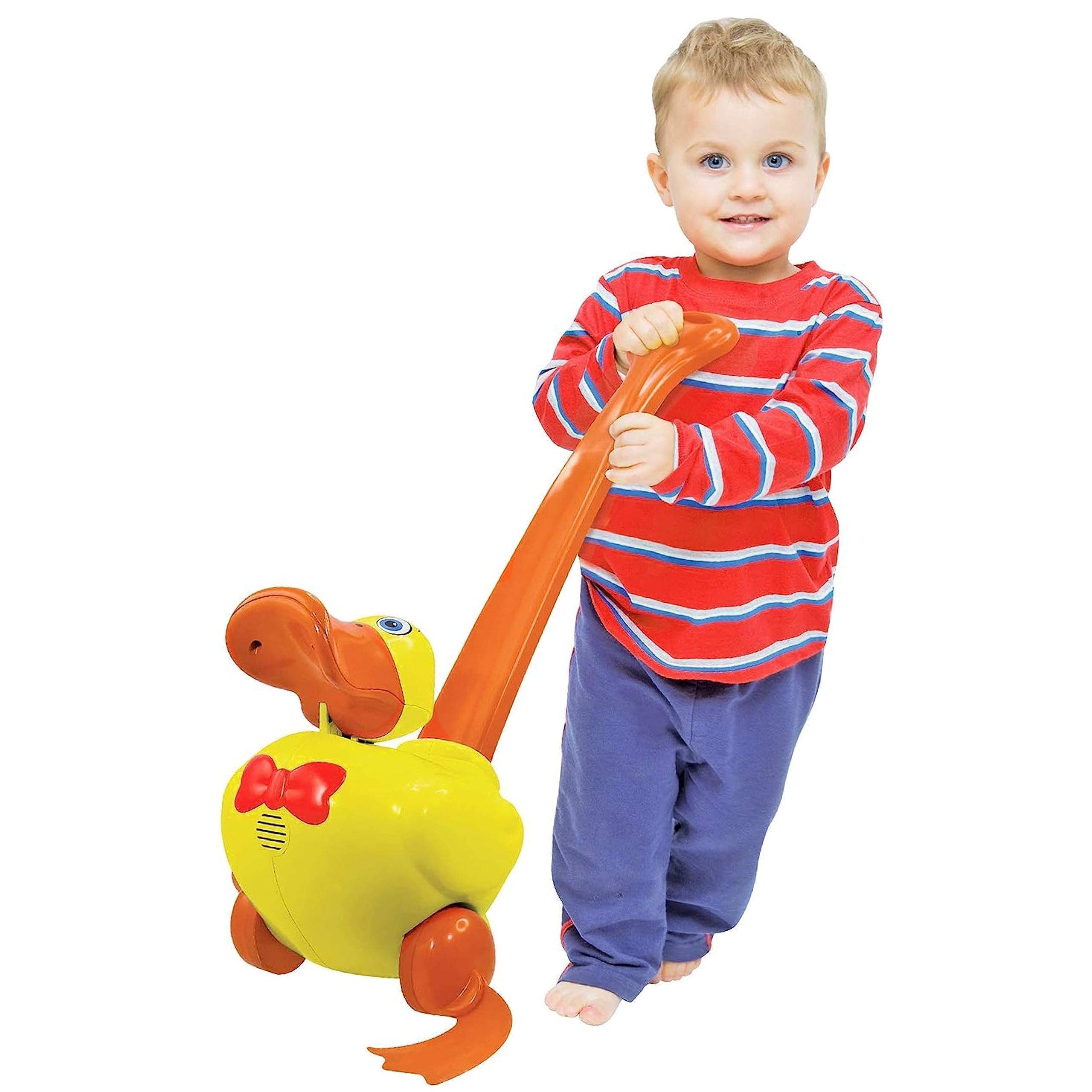 Waddles the Waddle Duck - Baby to Toddler Push Toy with Quacking Sounds and Waddling Action, Walking Toy for 1-3 Year Olds, Great for 1 Year Old Learning to Walk - Yellow