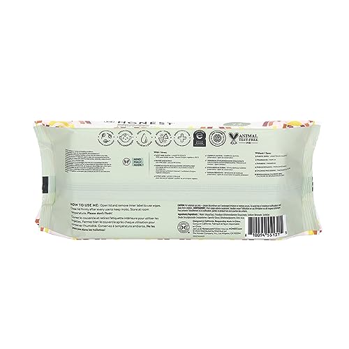 The Honest Company Clean Conscious Unscented Wipes | Over 99% Water, Compostable, Plant-Based, Baby Wipes | Hypoallergenic for Sensitive Skin, EWG Verified | Pattern Play, 576 Count