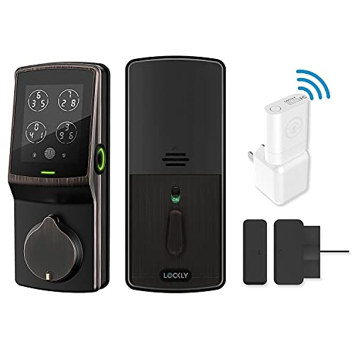 Lockly Secure Pro, Wi-Fi Smart Deadbolt, Keyless Entry Door Lock, PIN Genie® Keypad, 3D Biometric Fingerprint Sensor, Auto Lock - Venetian Bronze (PGD728WVB)