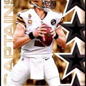 2019 Score Captains #2 Drew Brees Saints Football Card NM-MT