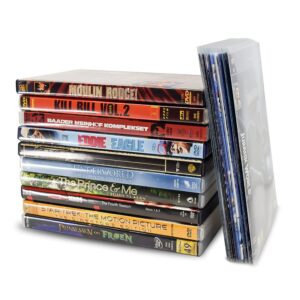 Tarifold DVD Protective Sleeve with Closing Flap for DVD Storage, Space for DVD and DVD Cover, 100/Pack (10281)