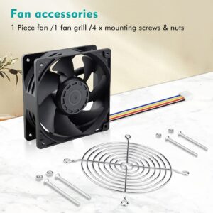 Wathai 12038 120mm x 38mm PWM Computer PC Case Fan 12V 4pin 5300rpm High Airflow Duall Ball CFM FG DC Brushless Cooling Fan