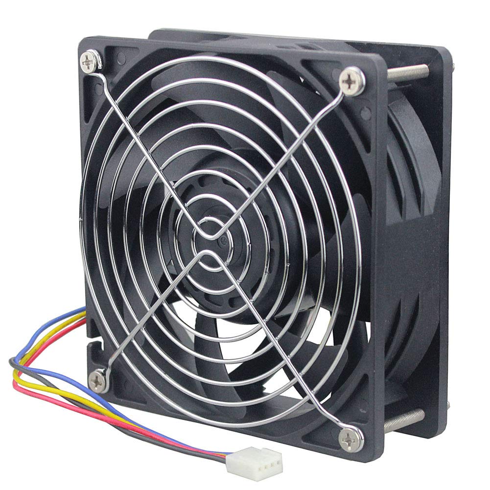 Wathai 12038 120mm x 38mm PWM Computer PC Case Fan 12V 4pin 5300rpm High Airflow Duall Ball CFM FG DC Brushless Cooling Fan