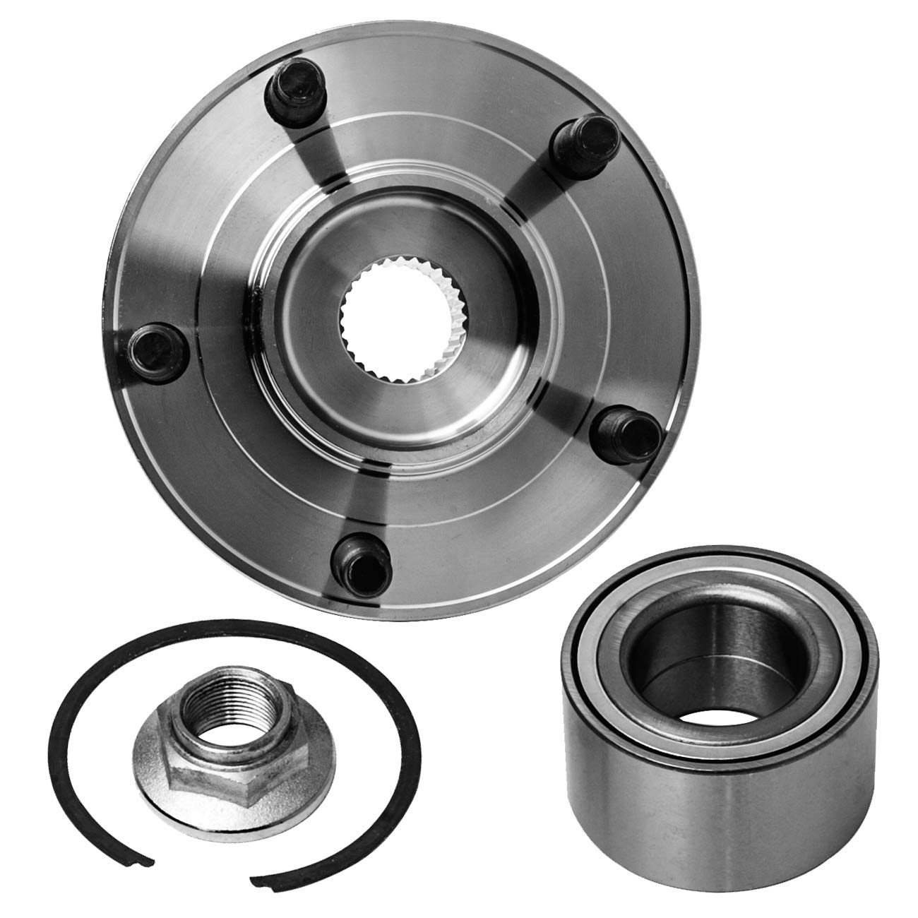 TUCAREST 518515 x2 Front Wheel Bearing and Hub Compatible with 2001-2006 2007-2012 Fo-rd Escape /01-11 Ma-zda Tribute /2005-2011 Me-rcury Mariner [5 Lug;Hub Repair Kit]