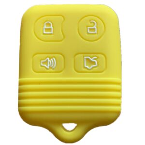 Rpkey Silicone Keyless Entry Remote Control Key Fob Cover Case protector Replacement Fit For Ford Mustang Edge Escape Expedition Explorer Focus Escort Lincoln Mercury CWTWB1U331 GQ43VT11T(yellow)