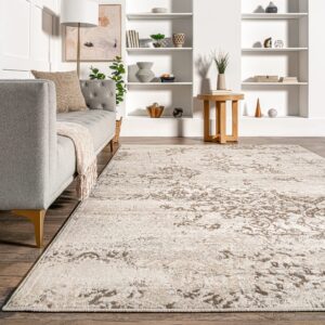 nuLOOM Freja Faded Floral Area Rug, 7x9, Beige