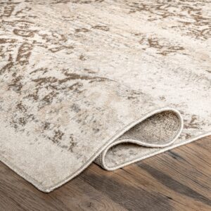 nuLOOM Freja Faded Floral Area Rug, 7x9, Beige