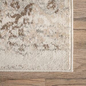 nuLOOM Freja Faded Floral Area Rug, 7x9, Beige