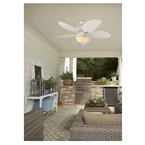 Harbor Breeze Waveport 52-in White LED Indoor/Outdoor Ceiling Fan with Light Kit (5-Blade)