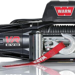 WARN 103252 VR EVO 10 Electric 12V DC Winch with Steel Cable Wire Rope: 3/8" Diameter x 90' Length, 5 Ton (10,000 lb) Pulling Capacity